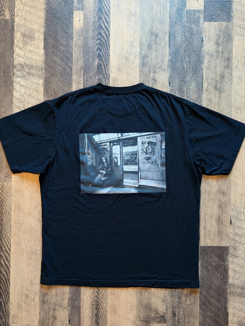 Uniqlo x Keith Haring Subway Drawings Tee XL Black Cotton T-Shirt - Picture 3 of 7